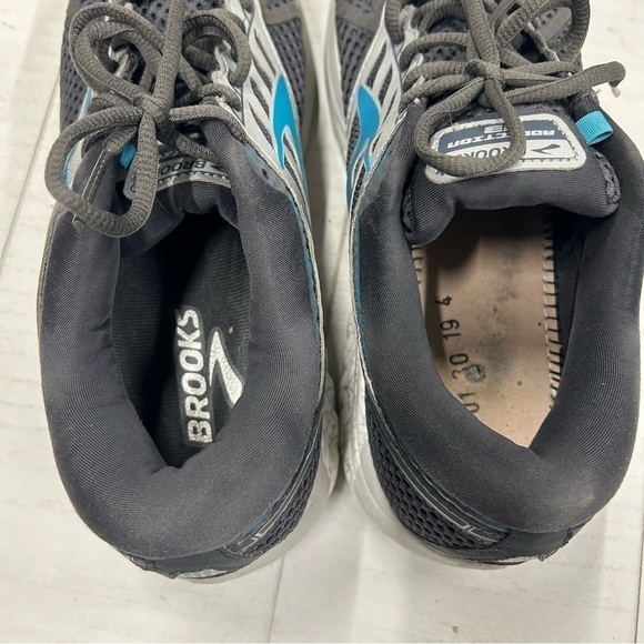 Brooks Addiction 13‎ Shoes Womens 11 WIDE gray and Turquoise EUC - Picture 7 of 9
